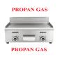 Preview: Propangas / LPG Griddleplatte 740 mm x 505 mm x 360 mm Lieferung inclusive Propangasschlauch & Druckminderer zum Anschluss an eine Gasflasche, GASTRO Qualität